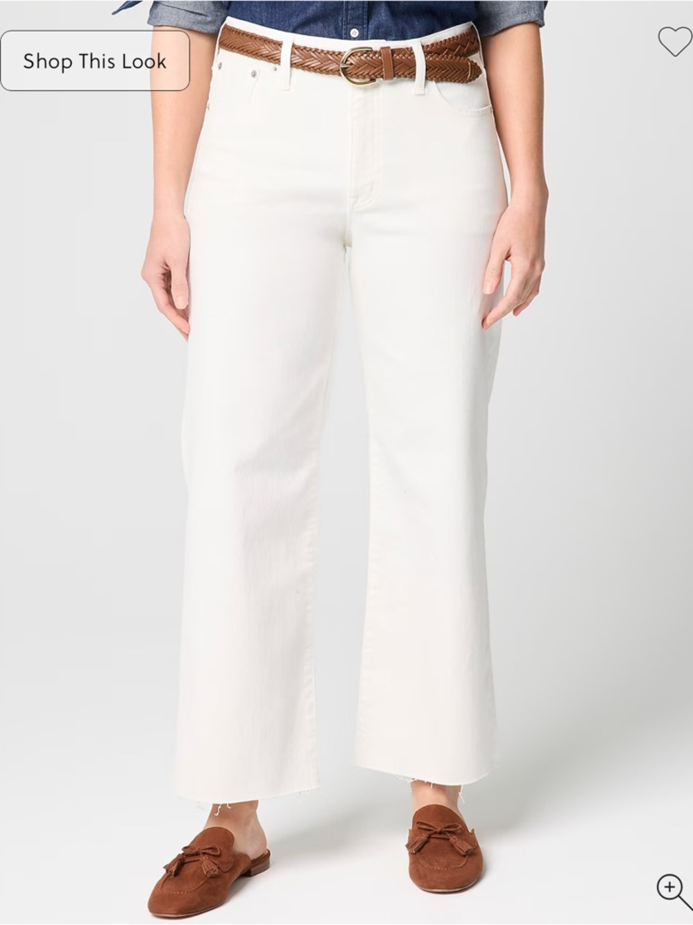 J Crew Factory Curvy wide-leg cropped jean in all-day stretch